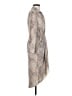Pure Navy 100% Polyester Animal Print Brown Gray Casual Dress Size 4 - photo 4