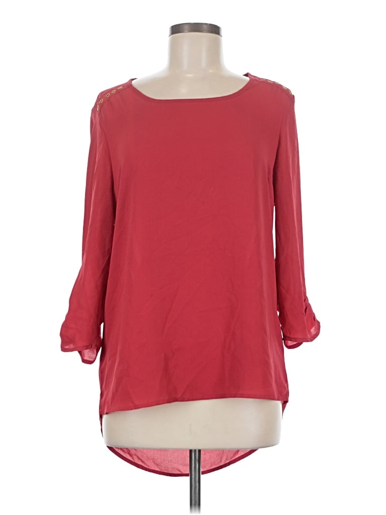 Pre-owned Harve Benard 3/4 Sleeve Blouse In Red