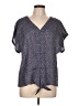 Bobeau Blue Short Sleeve Blouse Size L - photo 1