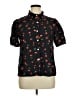 Unbranded 100% Polyester Floral Black Short Sleeve Blouse Size XL - photo 1