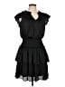 BCBGMAXAZRIA 100% Polyester Solid Black Casual Dress Size L - photo 1