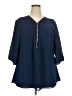 City Chic 100% Polyester Blue 3/4 Sleeve Blouse Size 18 Plus (M) - photo 1