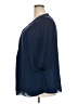 City Chic 100% Polyester Blue 3/4 Sleeve Blouse Size 18 Plus (M) - photo 5