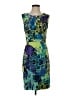 Ellen Tracy 100% Polyester Print Green Cocktail Dress Size 4 - photo 1