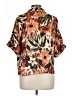 Shein 100% Polyester Tropical Orange Short Sleeve Blouse Size L - photo 2