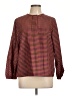 Argent 100% Polyester Houndstooth Red Long Sleeve Blouse Size 12 - photo 1
