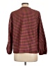 Argent 100% Polyester Houndstooth Red Long Sleeve Blouse Size 12 - photo 2