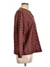 Argent 100% Polyester Houndstooth Red Long Sleeve Blouse Size 12 - photo 4