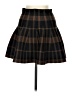 Mono b 100% Polyester Plaid Brown Casual Skirt Size Med - Lg - photo 2