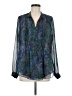 Coldwater Creek 100% Polyester Blue Long Sleeve Blouse Size M - photo 1