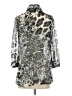 Fever 100% Polyester Animal Print Silver 3/4 Sleeve Blouse Size S - photo 2