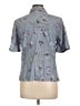 Pendleton 100% Silk Floral Blue Short Sleeve Silk Top Size 10 - photo 2