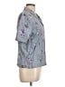 Pendleton 100% Silk Floral Blue Short Sleeve Silk Top Size 10 - photo 4