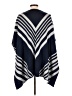 August Silk Chevron-herringbone Blue Poncho Size L - photo 2