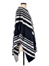 August Silk Chevron-herringbone Blue Poncho Size L - photo 4