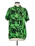 Assorted Brands 100% Rayon Paisley Green Short Sleeve Blouse Size M - photo 1