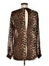 Millau 100% Polyester Animal Print Brown Long Sleeve Blouse Size M - photo 2