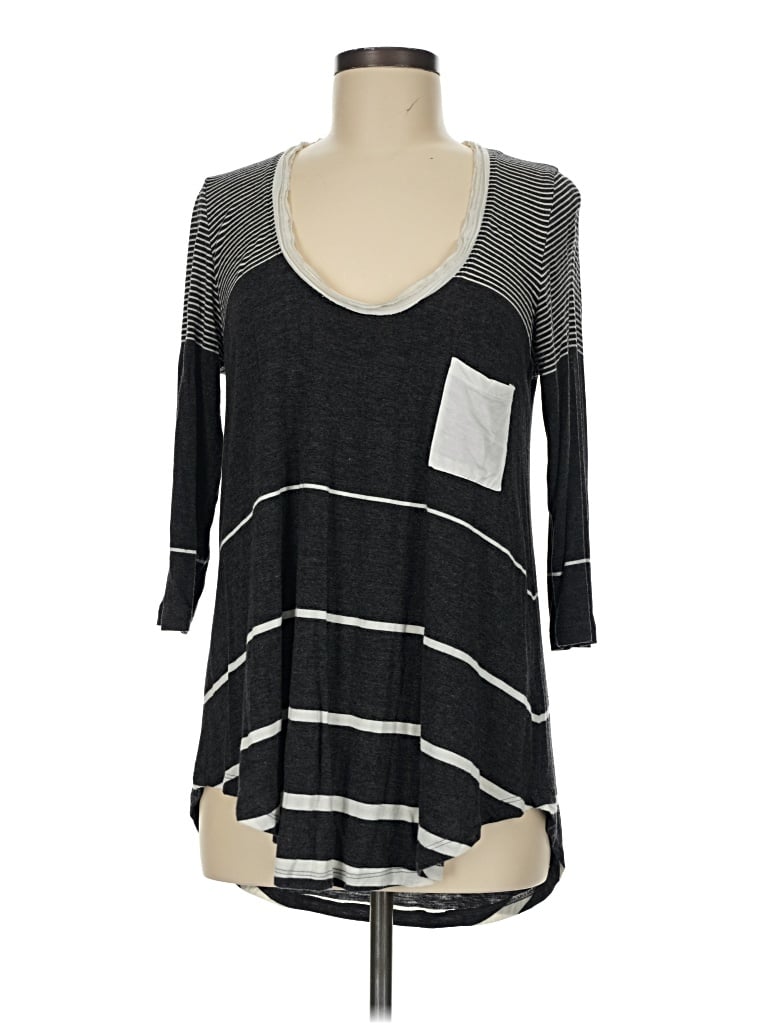 Pre-owned Bordeaux 3/4 Sleeve T-shirt In Gray