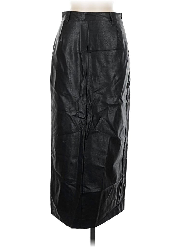 Pre-owned Pixie Market Faux Leather Skirt In Black