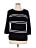 Bill Blass Black 3/4 Sleeve Top Size XXL - photo 1