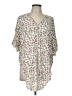 Max Studio 100% Rayon Floral Ivory 3/4 Sleeve Blouse Size L - photo 1