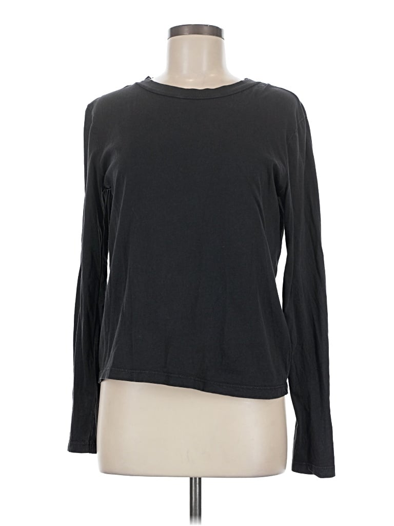 Pre-owned Zara Long Sleeve T-shirt In Black