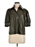 Sundays 100% Polyurethane Green 3/4 Sleeve Button-Down Shirt Size Med (2) - photo 1