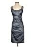 Melrose Metallic Gray Cocktail Dress Size 4 - photo 1