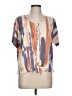 Keren Hart Tan Short Sleeve Blouse Size L - photo 1