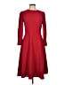 L.K. Bennett 100% Polyester Solid Red Casual Dress Size 6 - photo 1