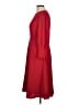 L.K. Bennett 100% Polyester Solid Red Casual Dress Size 6 - photo 5