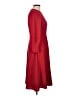 L.K. Bennett 100% Polyester Solid Red Casual Dress Size 6 - photo 4