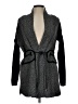Carlisle Color Block Solid Gray Wool Cardigan Size L - photo 1