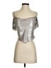 Free People Metallic Silver Sleeveless Blouse Size S - photo 1