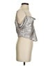 Free People Metallic Silver Sleeveless Blouse Size S - photo 4
