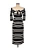 Unbranded 100% Polyester Stripes Black Casual Dress Size Sm - photo 2