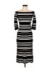 Unbranded 100% Polyester Stripes Black Casual Dress Size Sm - photo 1