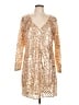 City Chic 100% Polyester Animal Print Gold Cocktail Dress Size 12 - photo 1