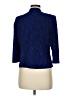 Alex Evenings Paisley Solid Blue Blazer Size 8 Petite - photo 2