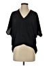 ALLSAINTS 100% Polyester Black Short Sleeve Blouse Size 2 - photo 1