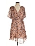 Ann Taylor LOFT 100% Polyester Print Tan Cocktail Dress Size 6 - photo 1