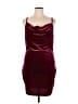 Unbranded Solid Burgundy Cocktail Dress Size XXL - photo 1