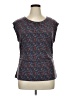 Tahari Blue Short Sleeve Top Size XL - photo 1