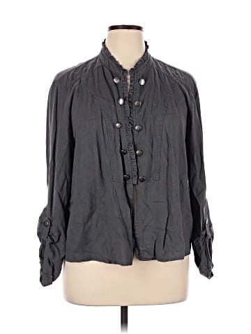 Maurices 3/4 Sleeve Button-Down Shirt (view 1)