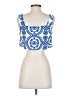 Shein Blue Sleeveless Blouse Size 4 - photo 2
