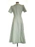 Shein 100% Polyester Chevron-herringbone Green Casual Dress Size 6 - photo 2
