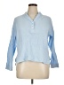 Unbranded 100% Cotton Blue Long Sleeve Blouse Size XL - photo 1