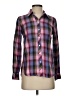 Talbots Plaid Purple Long Sleeve Button-Down Shirt Size XS - photo 1