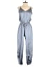Entro 100% Polyester Solid Gray Jumpsuit Size S - photo 1