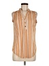 Assorted Brands Orange Sleeveless Button-Down Shirt Size M - photo 1